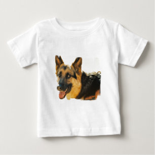 T-shirt Pour Bébé Chemise de bébé de photo de chien de berger