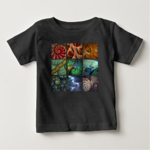T-shirt Pour Bébé Chemise de bébé de Polyptych de fractale de