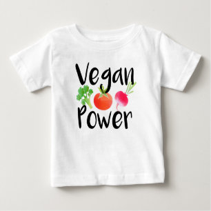 T-shirt Pour Bébé Chemise de bébé "de puissance végétalienne"