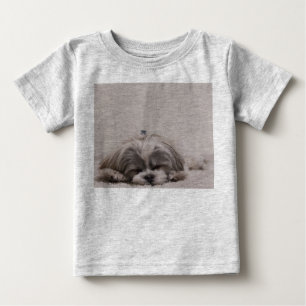 T-shirt Pour Bébé Chemise de bébé de tzu de sommeil Shih, chien de
