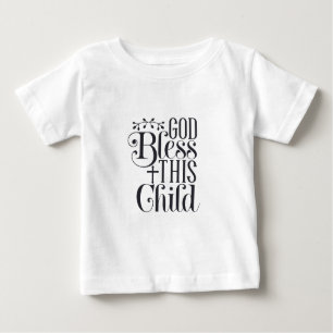 T-shirt Pour Bébé Chemise de bébé vêtement chrétien Dieu bénit cet e