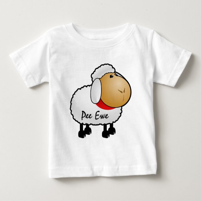 T-shirt Pour Bébé Chemise de brebis de pipi de moutons (Devant)