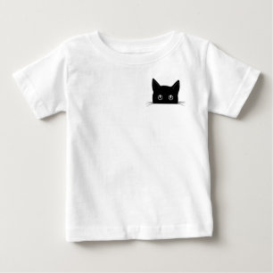 T-shirt Pour Bébé Chemise de chat mignonne, Cachette de chat cachée 