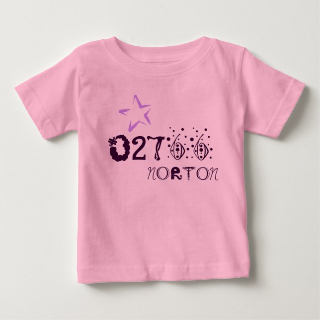T-shirt Pour Bébé Chemise de CODE POSTAL de ville de bébé (Devant)