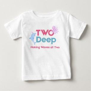 T-shirt Pour Bébé Chemise de fille d'anniversaire Two Deep