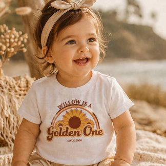 T-shirt Pour Bébé Chemise de fille personnalisée pour un premier ann