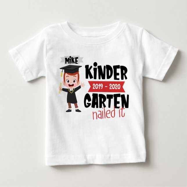 T-shirt Pour Bébé Chemise de fin d'études maternelle - marrante mate (Devant)