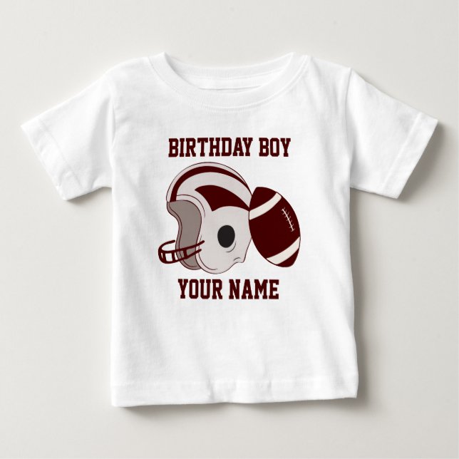 T-shirt Pour Bébé Chemise de football personnalisée pour garçon d'an (Devant)