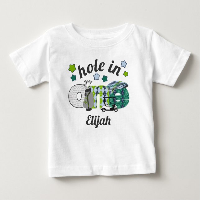 T-shirt Pour Bébé Chemise de garçon d'anniversaire avec un trou en u (Devant)
