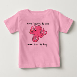 T-shirt Pour Bébé Chemise de la Saint-Valentin Octopus