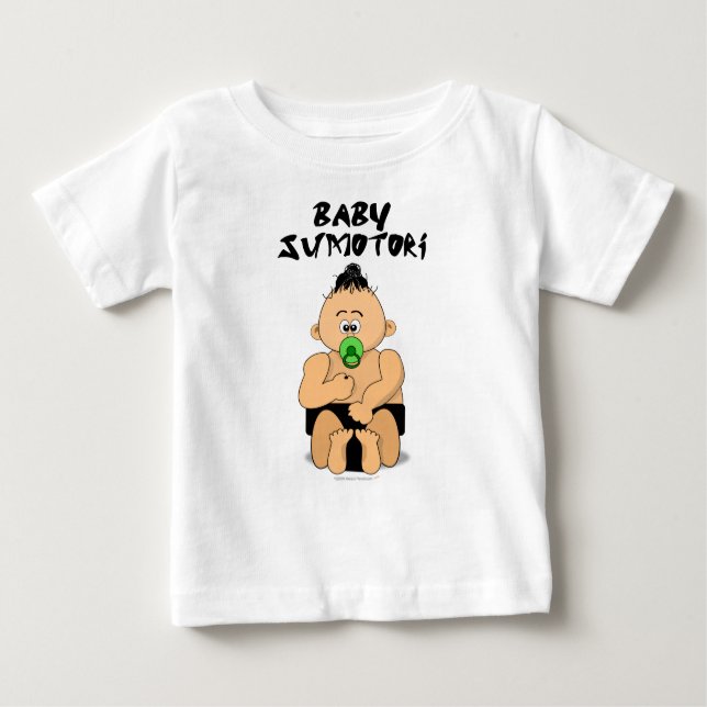 T-shirt Pour Bébé Chemise de lutteur de sumo de bébé (Devant)