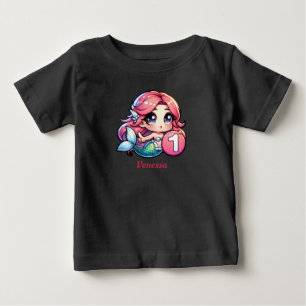 T-shirt Pour Bébé Chemise de naissance de petite sirène