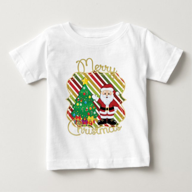 T-shirt Pour Bébé Chemise de Noël (Devant)