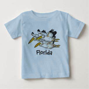 T-shirt Pour Bébé Chemise de pélican de la Floride de bébé