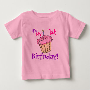 T-shirt Pour Bébé Chemise de petit gâteau d'anniversaire