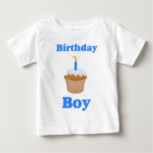 T-shirt Pour Bébé Chemise de petit gâteau de garçon d'anniversaire