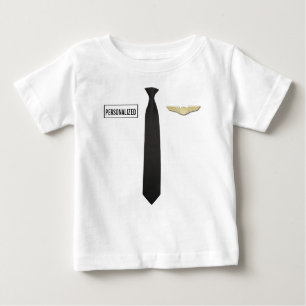 T-shirt Pour Bébé Chemise de pilote personnalisée, vêtements pour en