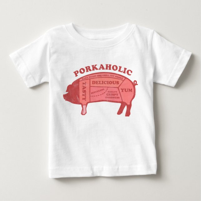 T-shirt Pour Bébé Chemise de Porkaholic (Devant)