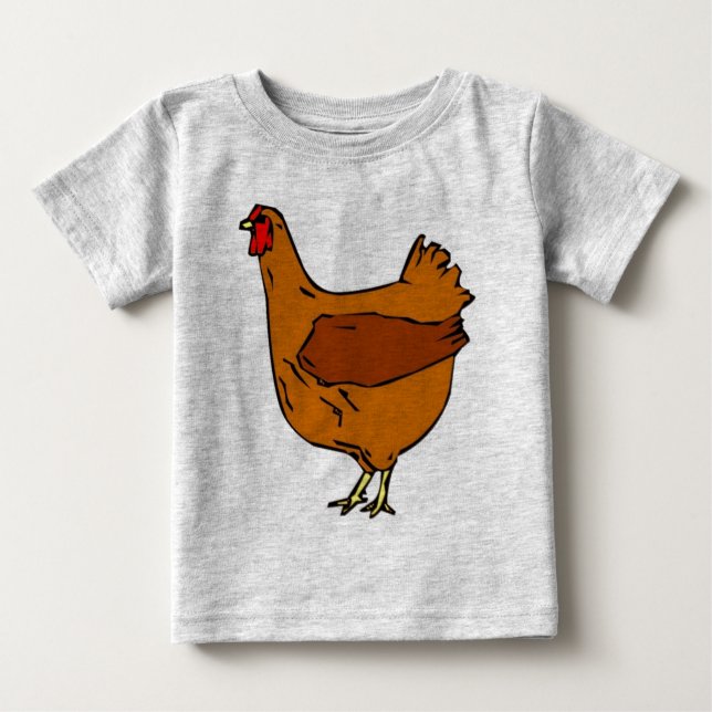 T-shirt Pour Bébé Chemise de poulet (Devant)