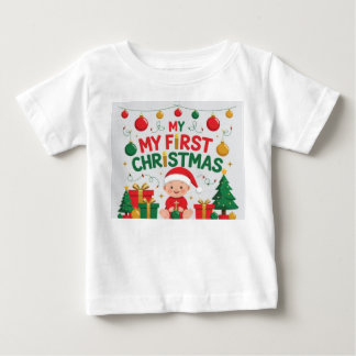 T-shirt Pour Bébé Chemise de premier Noël de bébé | Cadeau de Noël a