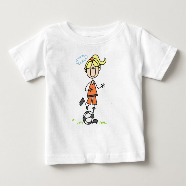 T-shirt Pour Bébé Chemise de tir de football filles (Devant)