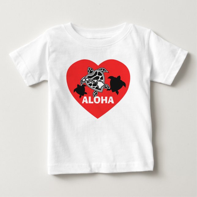 T-shirt Pour Bébé Chemise de tortue d'Hawaï Aloha (Devant)