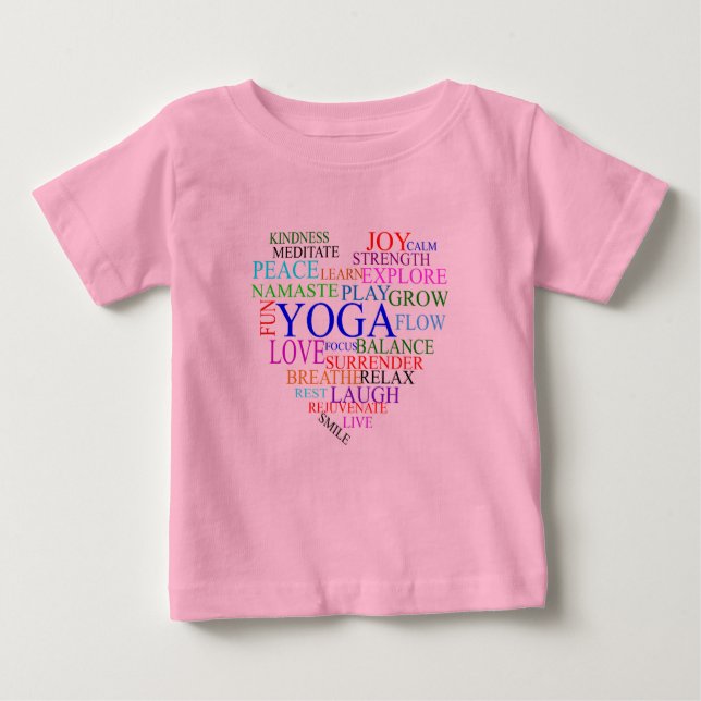 T-shirt Pour Bébé Chemise de Yoga du Coeur - Vêtements de Yoga du bé (Devant)