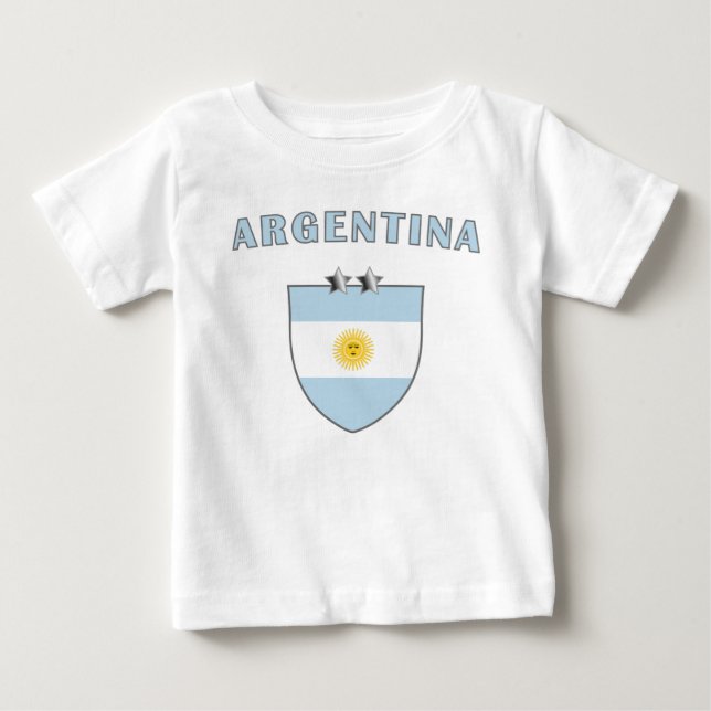 T-shirt Pour Bébé Chemise d'emblème de l'Argentine (Devant)
