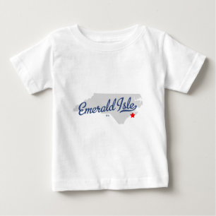T-shirt Pour Bébé Chemise d'Emerald Isle la Caroline du Nord OR