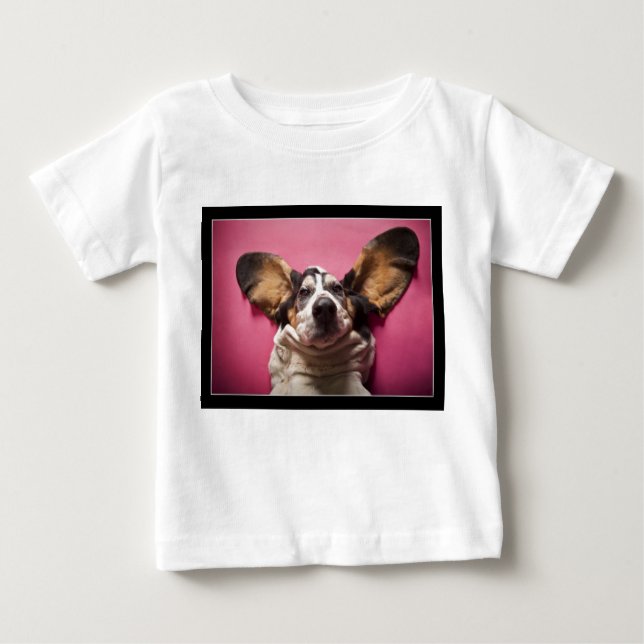 T-shirt Pour Bébé Chemise d'enfant en bas âge de visage de basset (Devant)