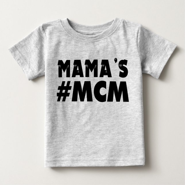 T-shirt Pour Bébé Chemise des garçons #MCM de maman drôle (Devant)