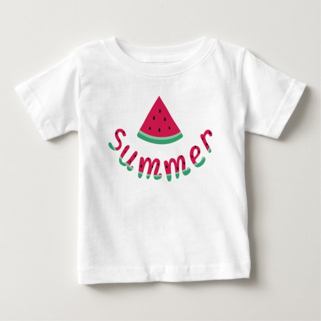 T-shirt Pour Bébé Chemise d'été Cute Watermelon (Devant)