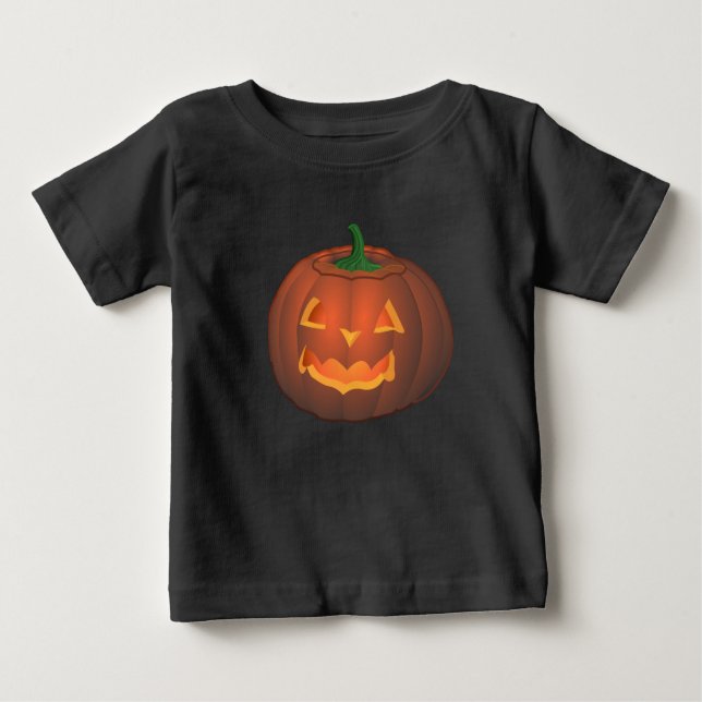 T-shirt Pour Bébé Chemise d'Halloween Baby Costume Citrouille chemis (Devant)