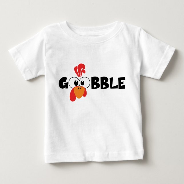 T-shirt Pour Bébé Chemise Dindon Visage Glouglouter (Devant)