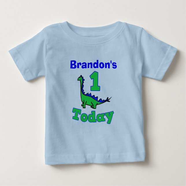 T-shirt Pour Bébé Chemise Dinosaur Premier anniversaire (Devant)