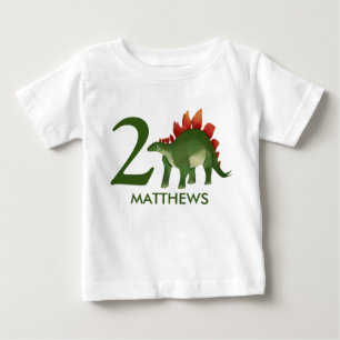 T-shirt Pour Bébé Chemise Dinosaure Personnalisée Anniversaire, 2è