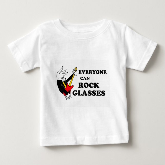 T-shirt Pour Bébé Chemise d'oiseau en verre de Rockin (Devant)