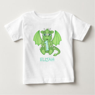 T-shirt Pour Bébé Chemise Dragon 1er Anniversaire - Personnalisée