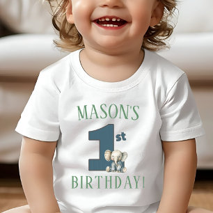 T-shirt Pour Bébé Chemise Eléphante Premier Anniversaire