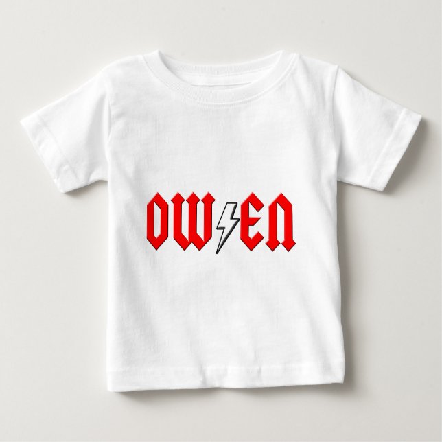 T-shirt Pour Bébé chemise faite sur commande de rock d'OWEN (Devant)