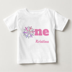 T-shirt Pour Bébé Chemise Feu de Neige 1er Anniversaire
