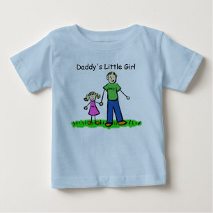 T-shirt Pour Bébé Chemise fille de papa (Personnaliser blonde)