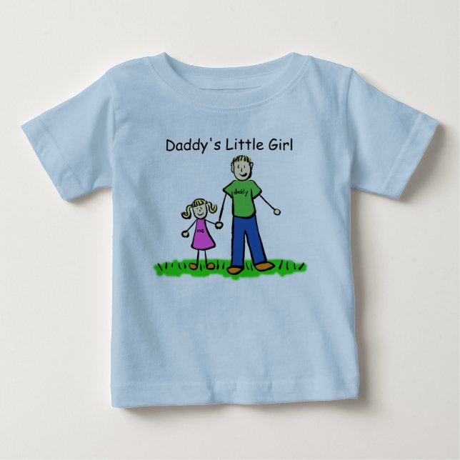 T-shirt Pour Bébé Chemise fille de papa (Personnaliser blonde) (Devant)