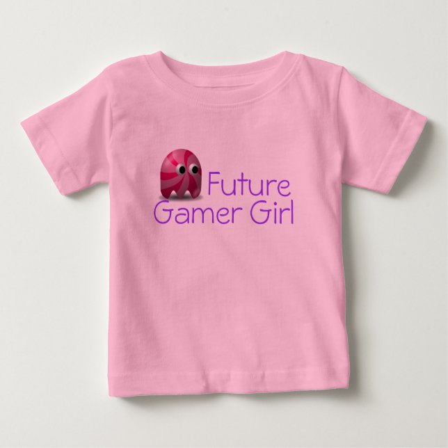 T-shirt Pour Bébé Chemise fille gamer (Devant)