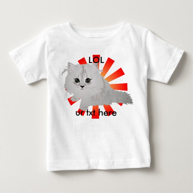 T-shirt Pour Bébé Chemise Fluffy Kitten (Devant)