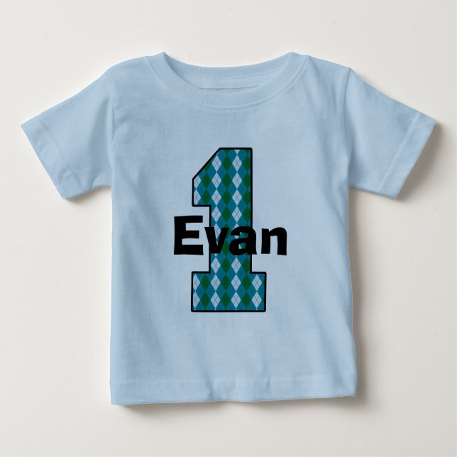 T-shirt Pour Bébé Chemise garçon d'anniversaire Jacquard (Devant)