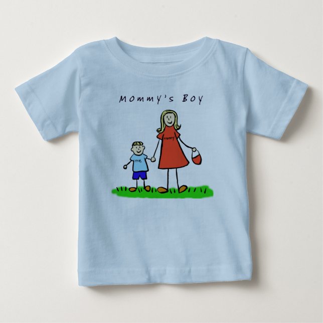 T-shirt Pour Bébé Chemise garçon de maman (blond) (Devant)