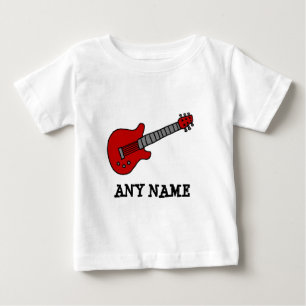 T-shirt Pour Bébé Chemise guitare customisée pour garçons ou filles