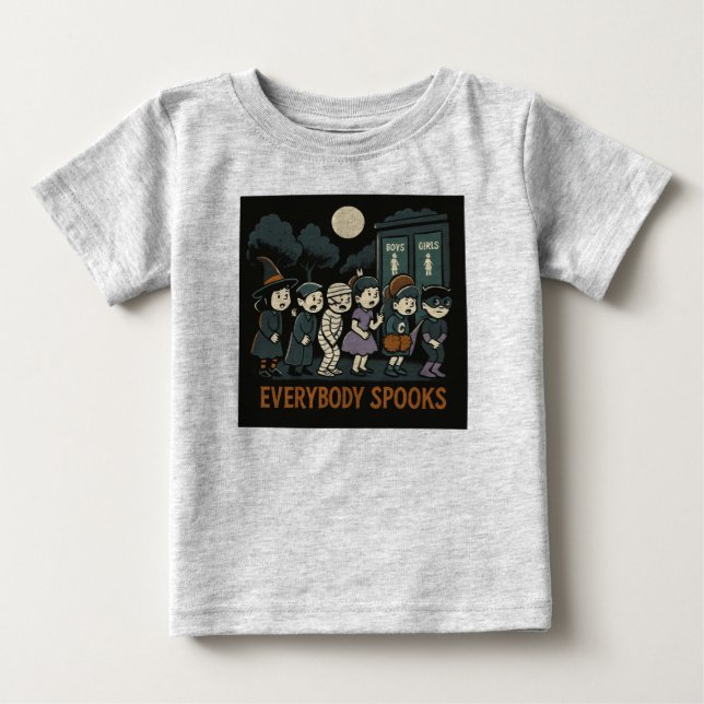T-shirt Pour Bébé Chemise Halloween (Devant)