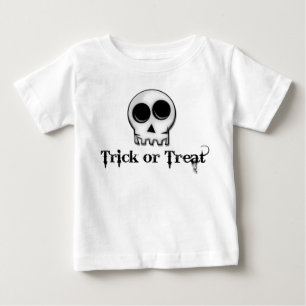 T-shirt Pour Bébé Chemise Halloween au crâne drôle